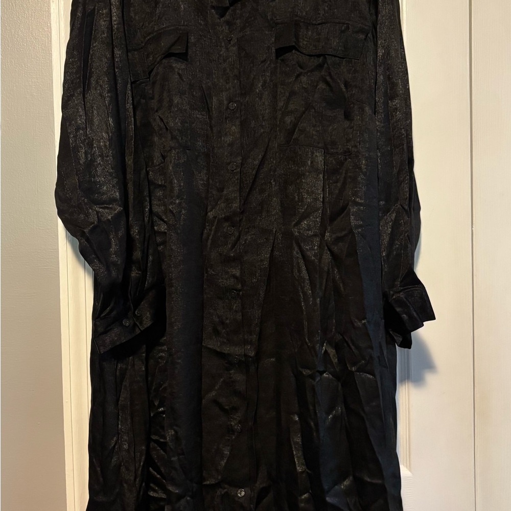 Ava & Viv Shimmering Black Long Sleeve Dress